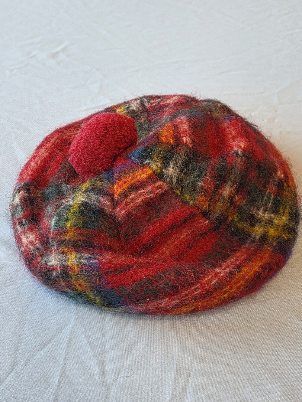Vintage Royal Stewart Scottish Tartan Plaid Tam Hat - Picture 2 of 5